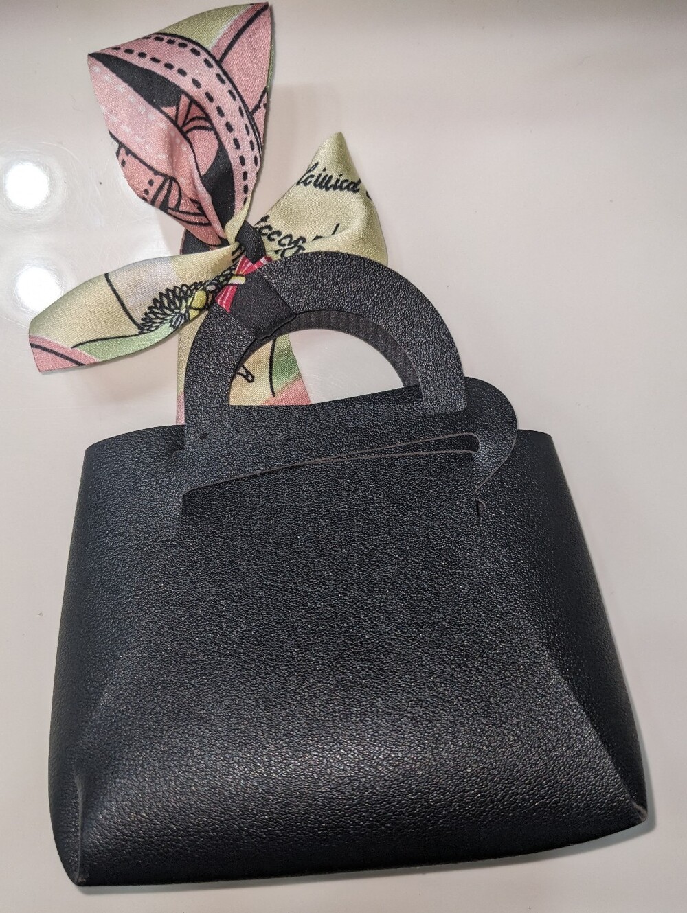 🌸Mini Tote Bag Gift Card Holder with Pink Accent Scarf